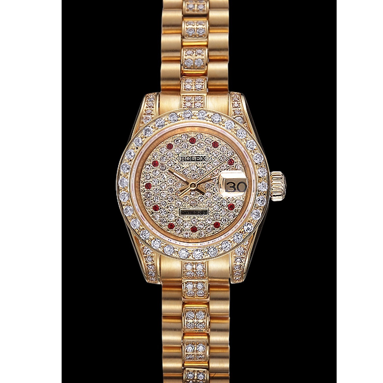 Aaa replica watch Swiss Gold 622023 Dial Diamond Rolex DateJust 0814